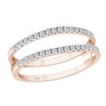 thumbnail image 3 of 1/4 CT Round Cut Natural White Diamond Enhancer Engagement Wrap Ring For women In 10K Solid Rose Gold (Color: I-J, Clarity: I2-I3, 0.25 Cttw) -8, 3 of 8
