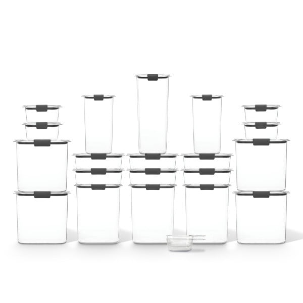 Rubbermaid Brilliance Pantry 20 Piece Set, Clear and Airtight Food and Pantry Storage Containers