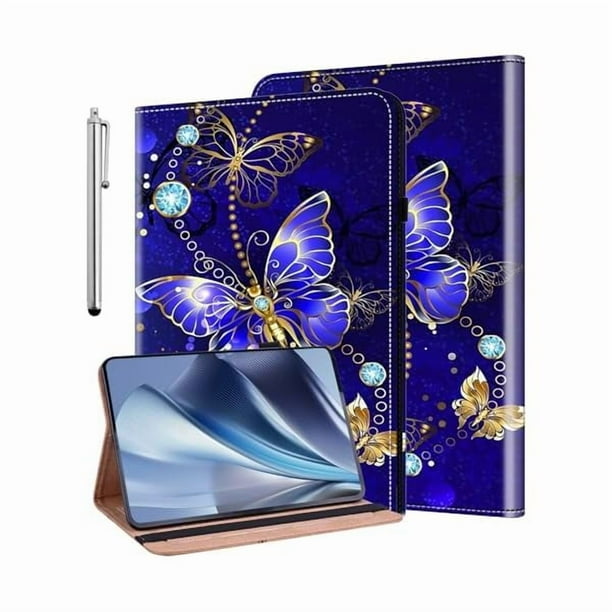 wonim11 Case for iPad (A16) 11th Generation 11 Inch 2025, iPad 10th Generation 10.9 inch 2022, Auto Wake/Sleep Pencil Holder Flip Wallet Leather Cover, Diamond Butterfly