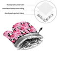 thumbnail image 6 of Honeii Panda Heart Valentine Pattern Oven Mitts and Pot Holders, Silicone Oven Gloves,500 F Heat Resistant Oven Mitts Sets, 4PCS, 6 of 6