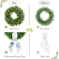thumbnail image 6 of 20" Boxwood Wreath for Front Door -Spring Summer Wreaths Door Hanger with Personalized Monogram sash Embroidered Hydrangea & Letter (G), 6 of 14
