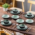 thumbnail image 5 of MALACASA 16 Piece Dinnerware Set, Stoneware Tableware Set For 4, Dark Green Dishes Plate, 5 of 7