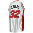 thumbnail image 3 of Men's Mitchell & Ness Shaquille O'Neal Platinum Miami Heat 2005/06 Hardwood Classics 75th Anniversary Swingman Jersey, 3 of 3