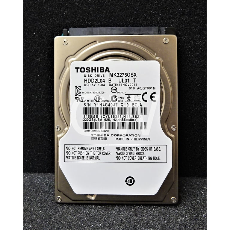 周辺機器 Toshiba MK3275GSX SATA 320GB HDD Hard Drive 2.5 5400RPM