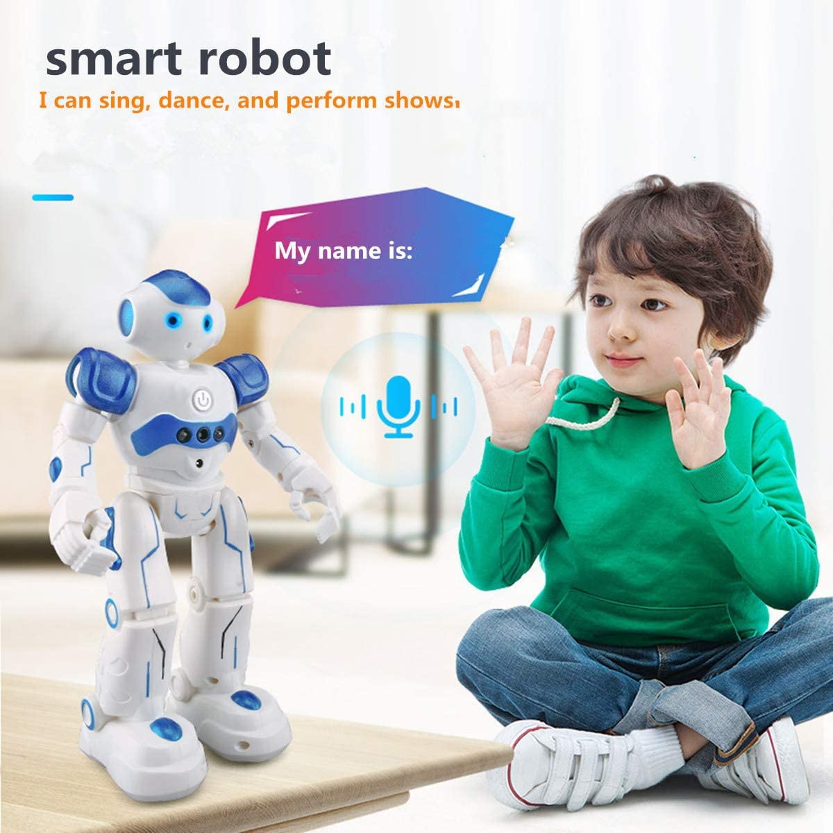 HPROMOT RC Robot Toy for Kids Remote Control Robot Toy, Smart Gesture  Sensing Rechargeable & Programmable Robot Walking Dancing Singing Chirstmas  Gift