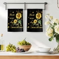 thumbnail image 3 of Sunflower Kitchen Towels Set of 4, Vintage Botanical Absorbent Dish Towels for Kitchen, Microfiber Hand Towel, Quick Drying Tea Towel for Cleaning Decorative Dishcloths Farmhouse Floral Black, 3 of 7