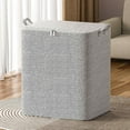 thumbnail image 4 of Non-woven Zipper Storage Bag Quilt & Blanket Clothing Storage Organizer Travel Fabric Large-capacity Moving Packing Luggage Bag, 4 of 7