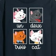 thumbnail image 3 of Disney Classics - Cats & Dogs - Un Deux Trois Cat - Men's Long Sleeve T-Shirt, 3 of 5