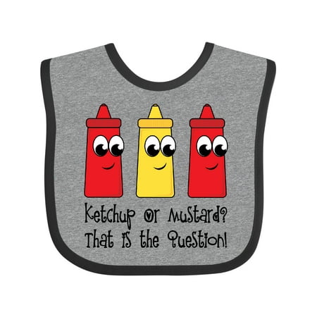 

Inktastic Funny Ketchup or Mustard Boys or Girls Baby Bib