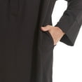 thumbnail image 6 of Wyobmus Men's Muslim Robe Middle Stand Collar Robe Long Style Long Sleeve Pullover Long Shirt Fashion Casual Robe Black, 6 of 9