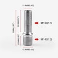 thumbnail image 3 of 20PCS M14x1.5-M12x1.5 5cm Kit de tornillo alto de conversión de perno de rueda Cola Conversión de perno de rueda extendida, 3 of 8