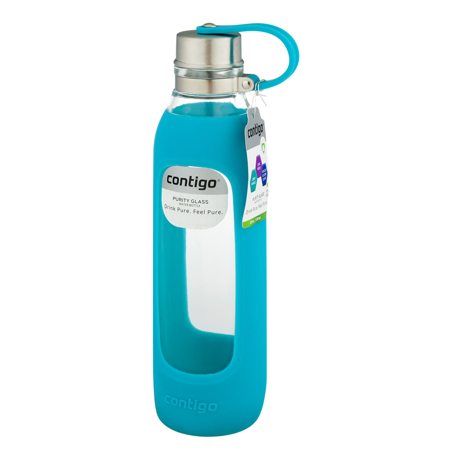 Contigo Purity Glass Water Bottle - Smoke, 20 oz - Mariano's