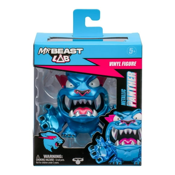 Figurine en vinyle classique de MrBeast Lab Panther. Panthère métallique