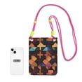 thumbnail image 3 of Multi-Color Cross-Body Handbag 8.27×5.91in Waterproof, Scratch-Resistant And Odor-Free Detachable Shoulder Strap Saddlebrown Colorful Houndstooth Hand-Drawn Sketch_1, 3 of 8