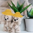 thumbnail image 7 of 20pcs Mini Straw Hats 4.1x1.9inch Mini Hand Knitting Straw Hats for Dolls DIY Crafts Dollhouse Costume Accessories Craft Birthday Weddings Theme Parties, 7 of 7
