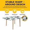 thumbnail image 4 of Blueberry Spring Leaves Table Cloths for 3 Foot Rectangle Tables, Farmhouse Botanical Branches Patio Waterproof Elastic Fitted Tablecloths, Washable Rectangular Table Cover for Camping, 4 of 8