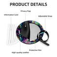 thumbnail image 4 of Robot Unicorn Attack 2pcs PU Leather Round Bag Tags with Privacy Cover and Name ID Tag - Suitcase Tags for Travel Luggage, Handbags, Backpacks, School Bags, 4 of 6