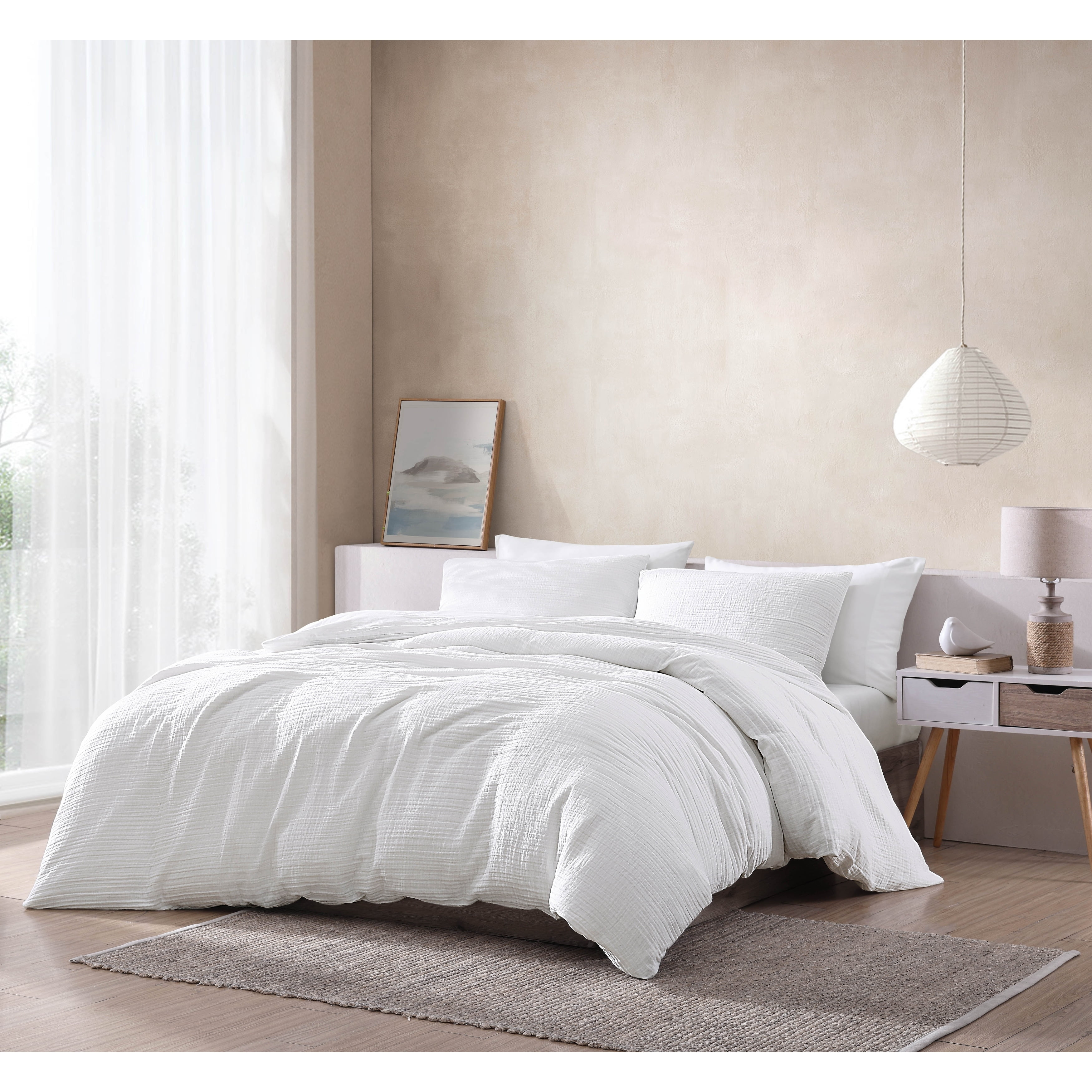 Devin Gauze 3 pc Queen Comforter Set Riverbrook Home Devin Gauze 3 pc Comforter Set Queen - Light Blue