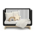 thumbnail image 5 of Storkcraft Santorini 5-in-1 Convertible Baby Crib, Black with Driftwood, 5 of 21