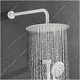 thumbnail image 2 of JERFIT 8-Function Luxury Shower System with Rain Shower Head, Handheld Spray, Body Jets, Slide Bar & Pressure Balance Valve, White, 2 of 9