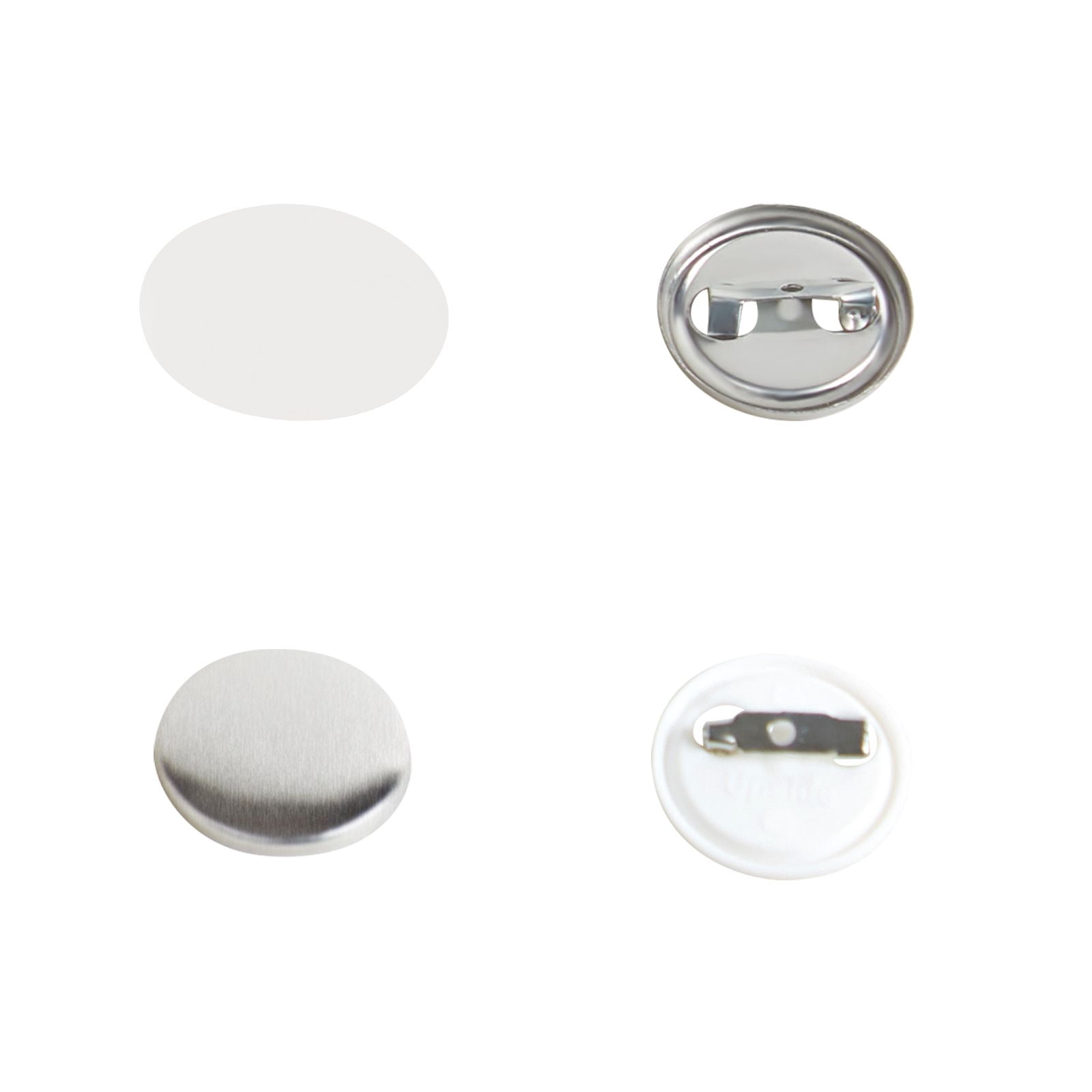 Pinback Button Parts 500 Sets, 25mm with Metal Covers and Bottom Parts, High Transparency Films, Compatible with Most 25mm Button Makers for DIY Badges