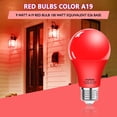 thumbnail image 2 of Bombillas LED Wiyifada A19 rojas, 9 W, 110 V, E26, regulables, paquete de 4, 2 of 6