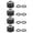 Black, variant on Riousery Premium 4 Pieces Pack Water Cooling Compression Fitting for Rigid Acrylic Tube OD 16mm / 0.63 inches PC Case Modding High Performance Sealing Silver