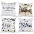 thumbnail image 1 of lote De 4 Nol Housses De Coussin(blanc),taie Oreiller Nol,housses De Coussin Canap,dcoratif Taies D'oreiller Beau Nol, 1 of 5