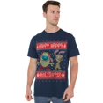 thumbnail image 4 of Ren & Stimpy Mens Happy, Happy Holidays Ugly Christmas Sweaters T-Shirt, 4 of 5