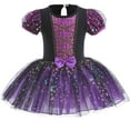 thumbnail image 3 of WIBACKER 3-9 Years Kids Girls Princess Ballet Dress Short Sleeve Leotards Skirted Tutu Dancewear Halloween Christmas Party Fancy Costume, 3 of 10