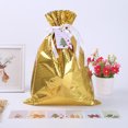 thumbnail image 2 of Billuyoard Bolsa de regalo de Santa caramelo bolsa de bolsa copo de nieve crujiente bolsa adornos con letras Merry Christmas para nuevo para el Kits de decoración para fiestas Oro láser medio, 2 of 6