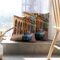 thumbnail image 6 of LALILO Throw Pillow Covers December Blue Taxi Front Colorful Car Cushion Cover 18" x 18", 2 Pack, 6 of 6