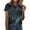 Color 08, variant on Fesfesfes Women T Shirt Women Casual Round Neck Short-sleeved Christmas Tree Printed T-shirt Top Woman Shirts L(US:8)