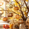 thumbnail image 6 of Beautynvta 12 Pcs Mini Pumpkin Hanging Ornaments, Multiple Types Fall Pumpkin Balls, Pumpkin Pendants for Small Tree Fall Thanksgiving Decor, 6 of 9