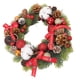 thumbnail image 1 of Corona de Navidad con bolas de algodón de piñas, corona de piñas de Navidad con corona de piñas de Navidad con bolas de algodón, guirnalda de piñas de Navidad artificial, diseño exquisito Jadeshay A, 1 of 8