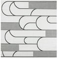 thumbnail image 2 of Unique Loom Outdoor Modern Collection Area Rug - Mod (7' 10" Square White and Black), 2 of 6
