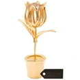 thumbnail image 5 of 24K Gold Plated Tulip with Orange Crystal, 5 of 6