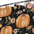 thumbnail image 3 of Fall Pumpkins and Flowers Pattern Shower Curtain 36"x72" ,Bathroom Decorative Shower Curtains Set with 12 Hooks,Modern Waterproof Washable Shower Curtain, 3 of 6