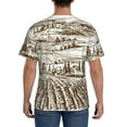 thumbnail image 3 of Bixox Men's Vineyard Landscape 1 Printed Short Sleeve Skinny Athletic T-Shirt, 3 of 6