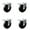 4 Swivel - Total Lock Brakes  - Black, variant on 3 Inch Soft Rubber Wheel Swivel Bolt Hole Caster Service Caster Brand