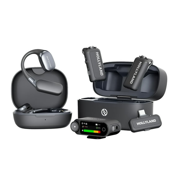 Hollyland LARK MAX 2 Ultimate Combo Wireless Microphone System 32-Bit Float Internal Recording with AI Noise Cancellation