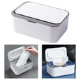 thumbnail image 3 of Caja para toallitas húmedas, contenedor naranja húmedo, caja de almacenamiento para servilletas, caja de inodoro, organizador, dispensador gris blanco, 3 of 9