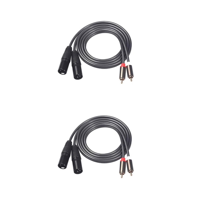 Methold 1,5 m Dual RCA a XLR Cable 2 XLR a 2 RCA Adaptador de enchufe Cable de extensión de audio estéreo HIFI