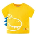 thumbnail image 2 of Mrzhqd Toddler Boys Girls Tops Kids Baby Cartoon Dinosaur Short Sleeve Crewneck T Shirts Tops Tee Clothes For Children, 2 of 4