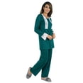thumbnail image 2 of Bimba Solid Nightwear For Women 2pcs Sleepwear Set Lace Top & Pajama, 2 of 7