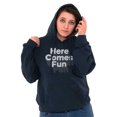 thumbnail image 4 of Here Comes Fun Energetic Hoodie Sweatshirt Women Men Brisco Brands L, 4 of 6