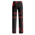 thumbnail image 5 of Halloween Pajama Pants Women Cute Halloween Party Graphic Casual Lounge Pj Bottoms Elastic Waist Drawstring Trendy Sleep Bottoms Deep Red M, 5 of 5