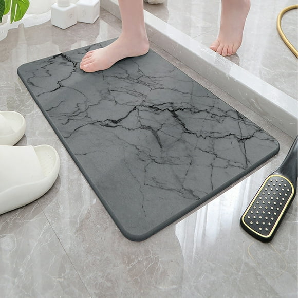 HOARBOEG Diatomite Floor Mats Hard Bathroom Floor Mats Bathroom Doorway Foot Mats Toilet Diatomite-drying Non-slip