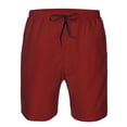 thumbnail image 4 of Naloa Maroon Men's Beach Shorts, Surfing shorts, Swim trunks, Quick Dry Swim Trunks for Surfing Beach Fun - Medium, 4 of 9