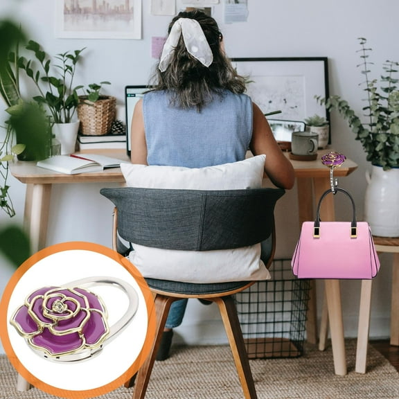 GOOHOCHY  Purse Hook for Table Holder Lock Hanger Folding Handbag Miss